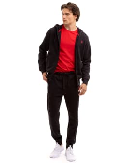 Us Polo Assn Men's Everyday Full Zip Fleece Hoodie - Thumbnail 4