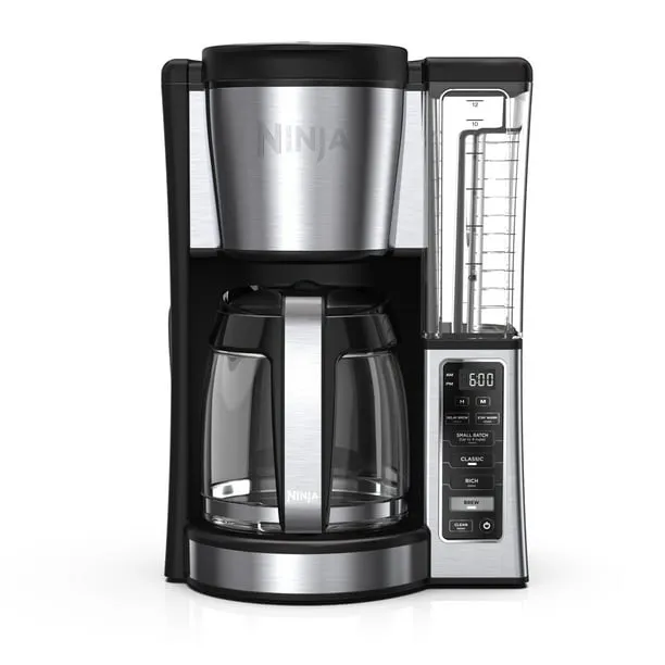 Ninja 12-Cup Programmable Coffee Brewer, 2 Brew Styles, Adjustable Warm Plate, 60oz Water Reservoir, Black/Stainless