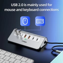 USB C Hub 10GBPS 9 in 1 USB 32 Hub with 4K60HZ - Thumbnail 3