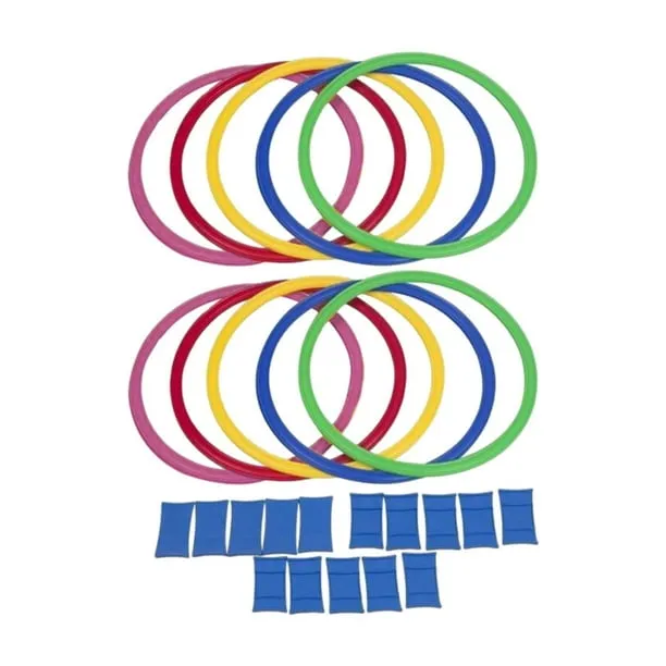 funtasica 10 Pieces Agility Footwork Training Rings Children Home Hopscotch Toy Kindergarten Sensory Training Equipment 