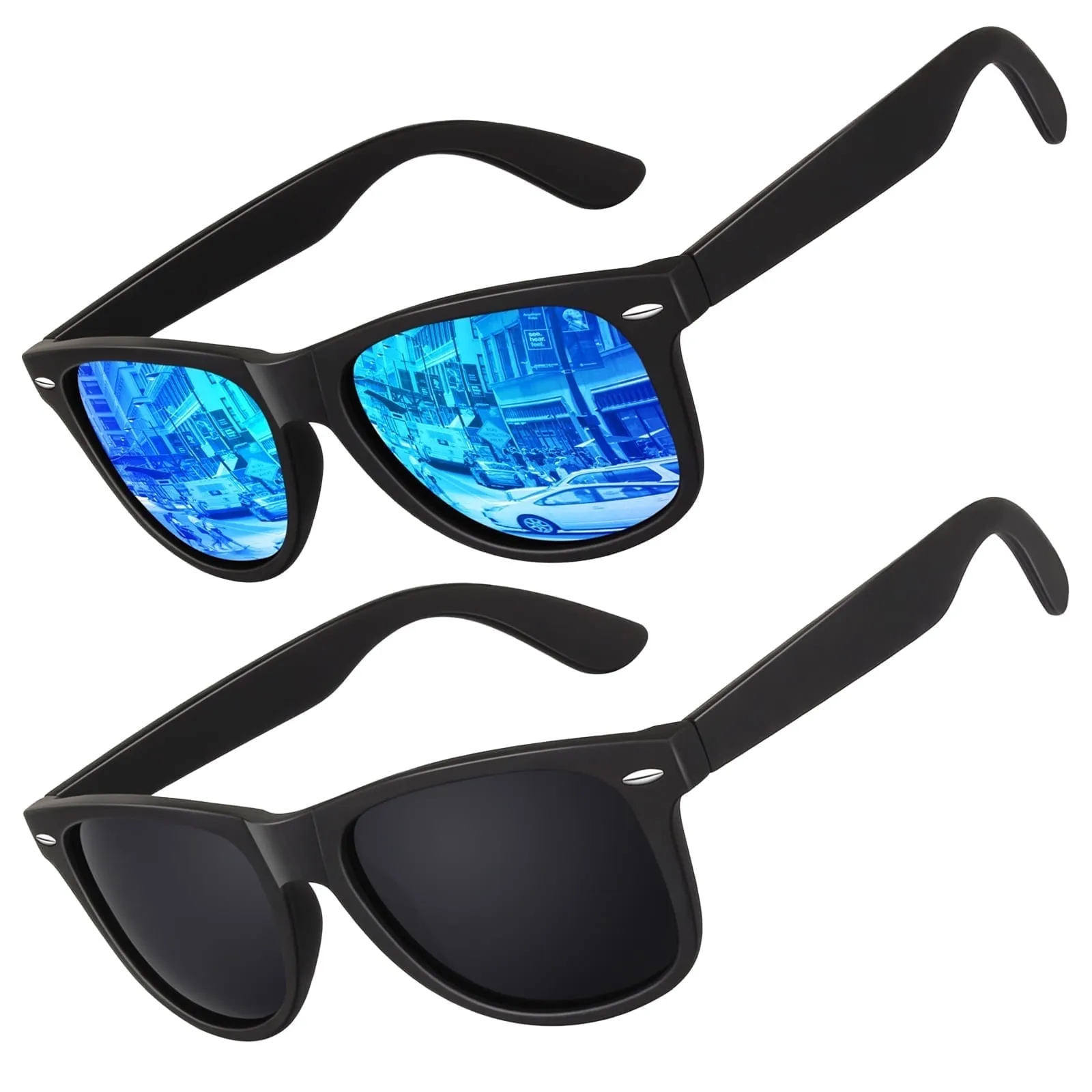 Linvo Classic Square Polarized Sunglasses for Men