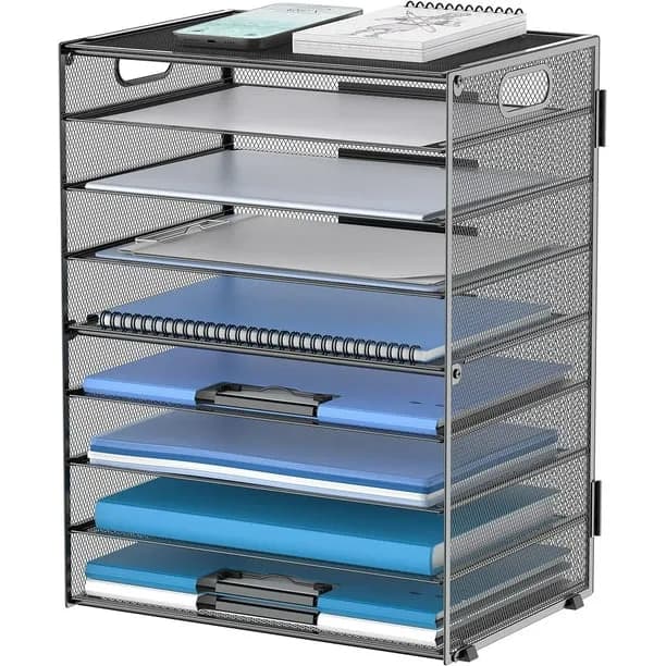 Intige 9 Tier Mesh Desktop Paper Letter Tray Desk