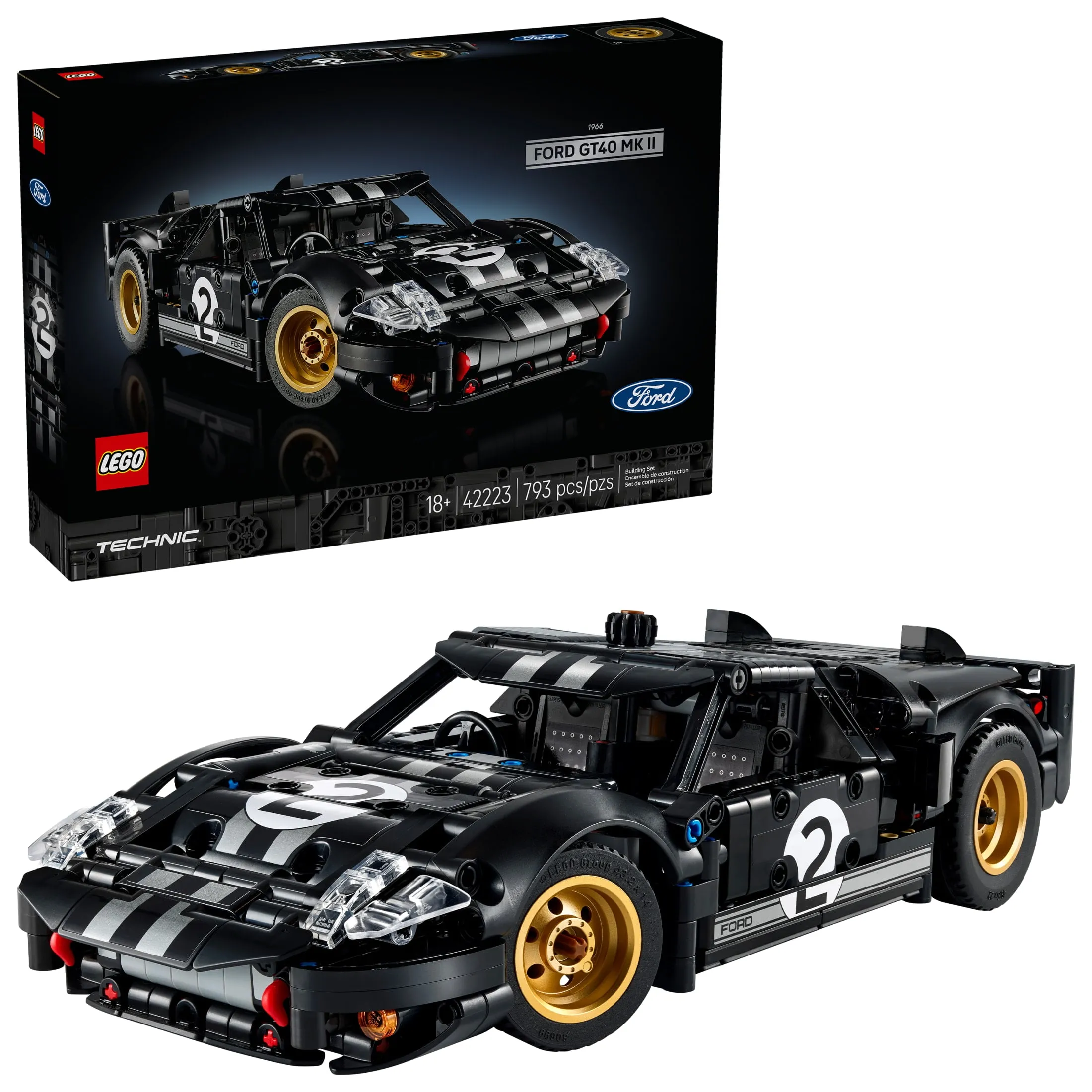 Lego Technic 1966 Ford Gt40 Mkii Race Car Building