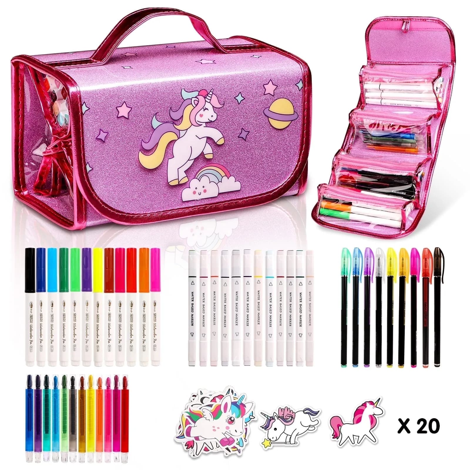 Hot Bee Unicorn Fruit Scented Marker Set for Girls, Unicorn Themed Art & Craft Drawing Kit, Unicorn Painting Christmas G