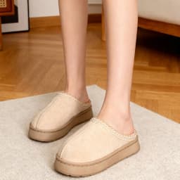 Beranmey Cozy Platform Fuzzy Slippers for Women - Thumbnail 3
