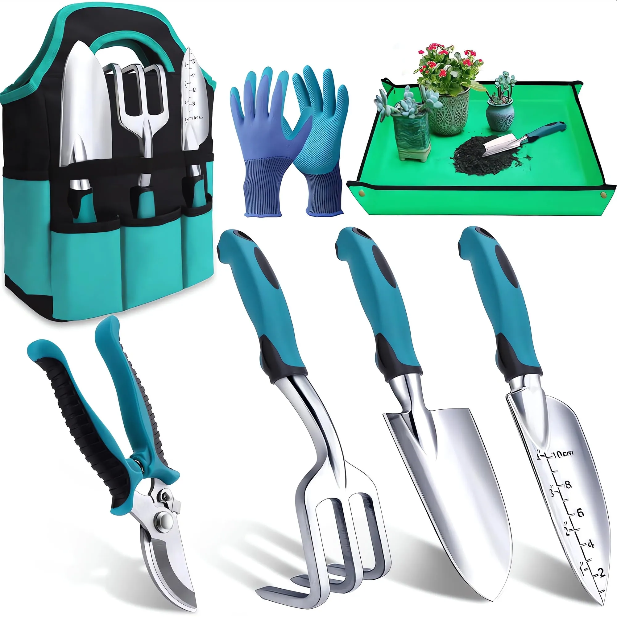 Meromore Garden Tools 7 Piece Gardening Hand Tools
