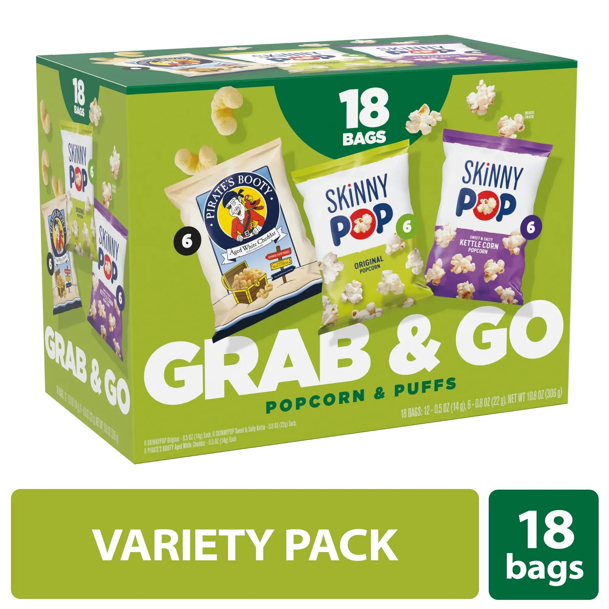 Skinnypop Popcorn and Pirates Booty Puffs Snack