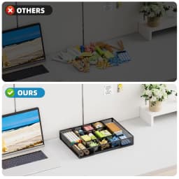 Marbrasse Expandable Desk Drawer Organizer Mesh - Thumbnail 8