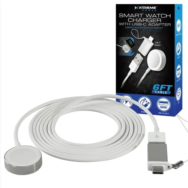 Smart Watch Charger W 6 Foot Magnetic Wireless