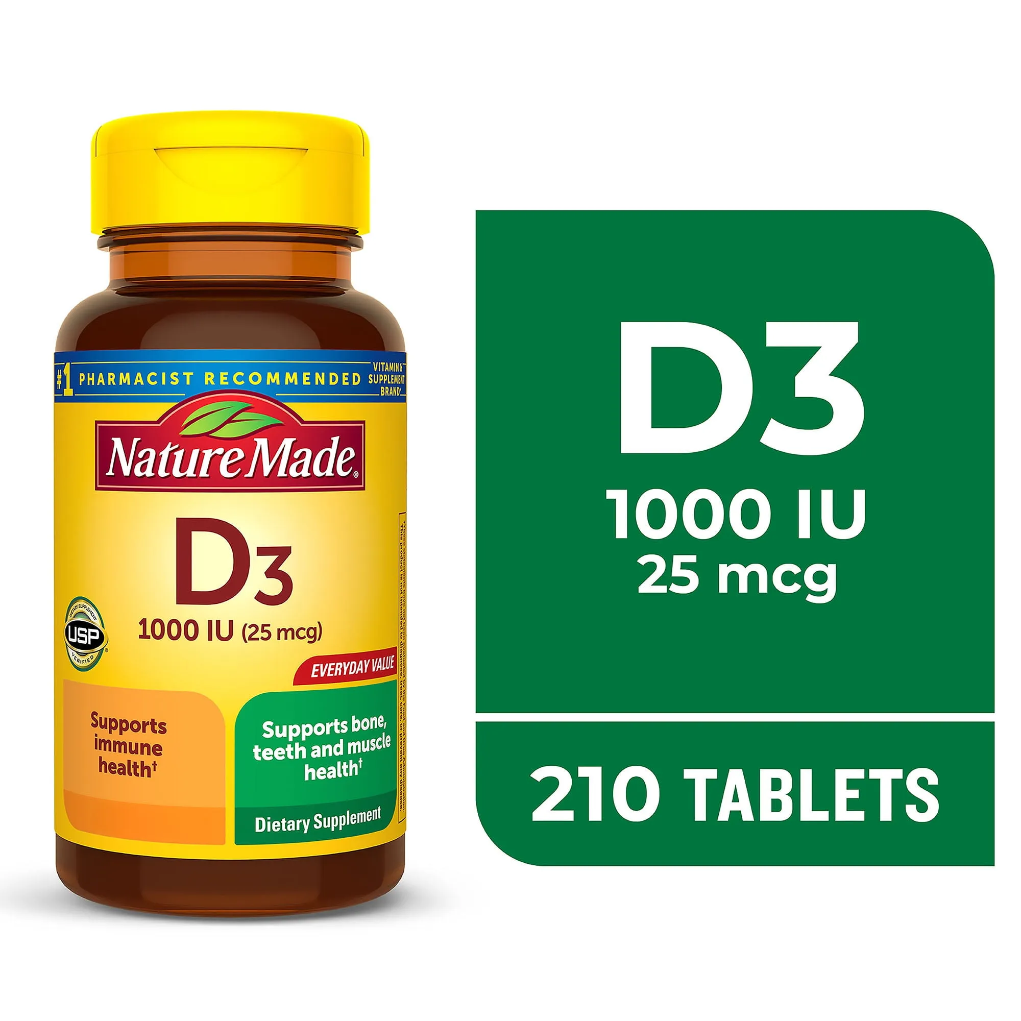 Nature Made Vitamin D3 1000 Iu 25 Mcg Tablets