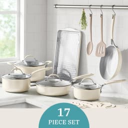 The Pioneer Woman Sutton 17 Piece Ceramic Cookware - Thumbnail 2