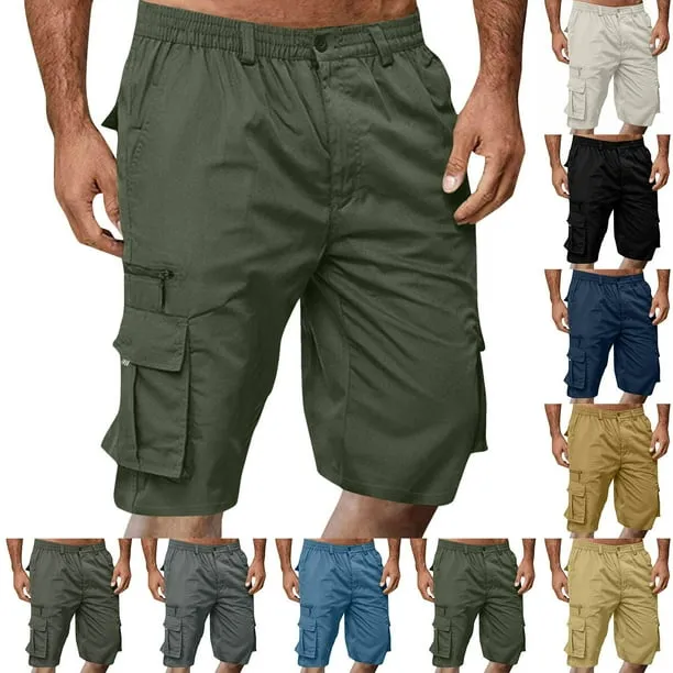 Cargo Shorts Men Dressy Casual Bermuda Shorts Big