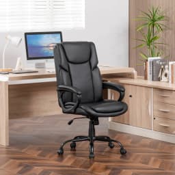 Mainstays Executive Ergonomic High Back Leather - Thumbnail 2