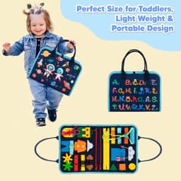 COWIN Busy Board Montessori Toys for Toddler Boy - Thumbnail 5