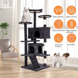 Bestpet 54IN Cat Tree Tower Scratch Posts Condo - Thumbnail 7