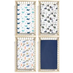 Little Grape Land Crib Sheets for Baby Boys 4 Pack - Thumbnail 4