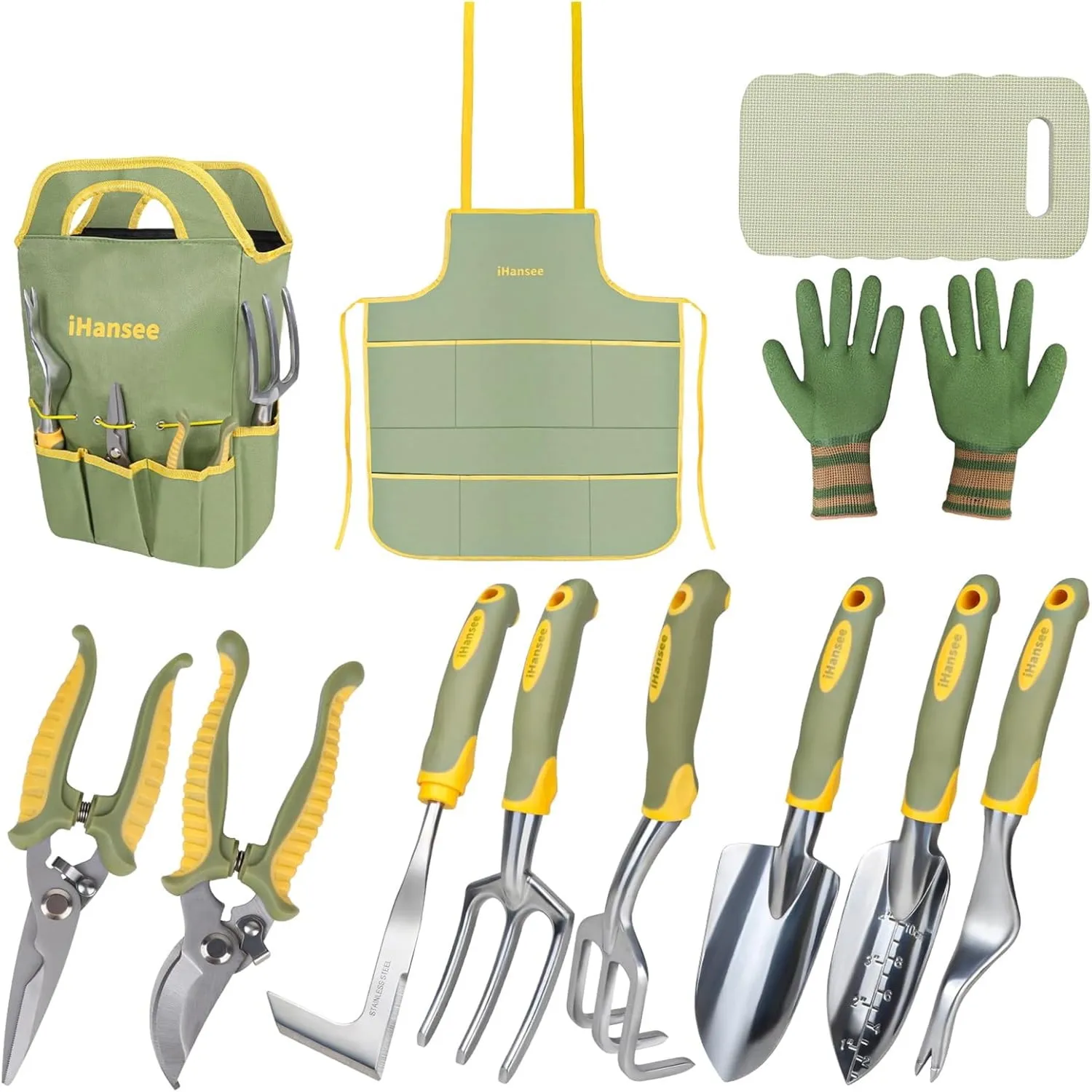 Set of 12 Garden Toolheavy Duty Aluminum Gardening