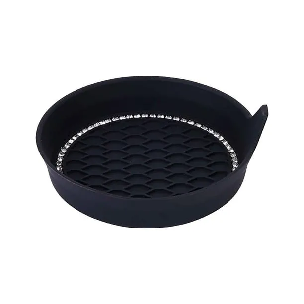 Car Cup Holder Pad, Bling Rhinestone Car Coaster Mat, Anti-Slip Insulation Pad for Car Cup Holder, Auto Interior