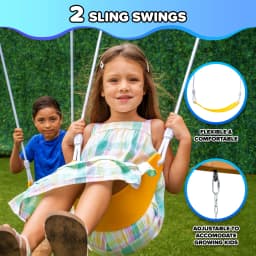 Sportspower Addison Wooden Swing Set with Heavy - Thumbnail 5
