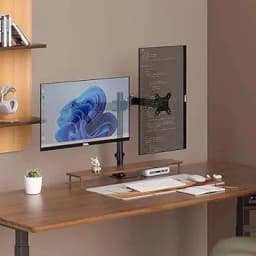 Optilite Dual Monitor Arm Adjustable Desk Mount - Thumbnail 3