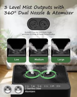 Warm and Cool Mist Humidifier Large Room 53GAL20L - Thumbnail 2