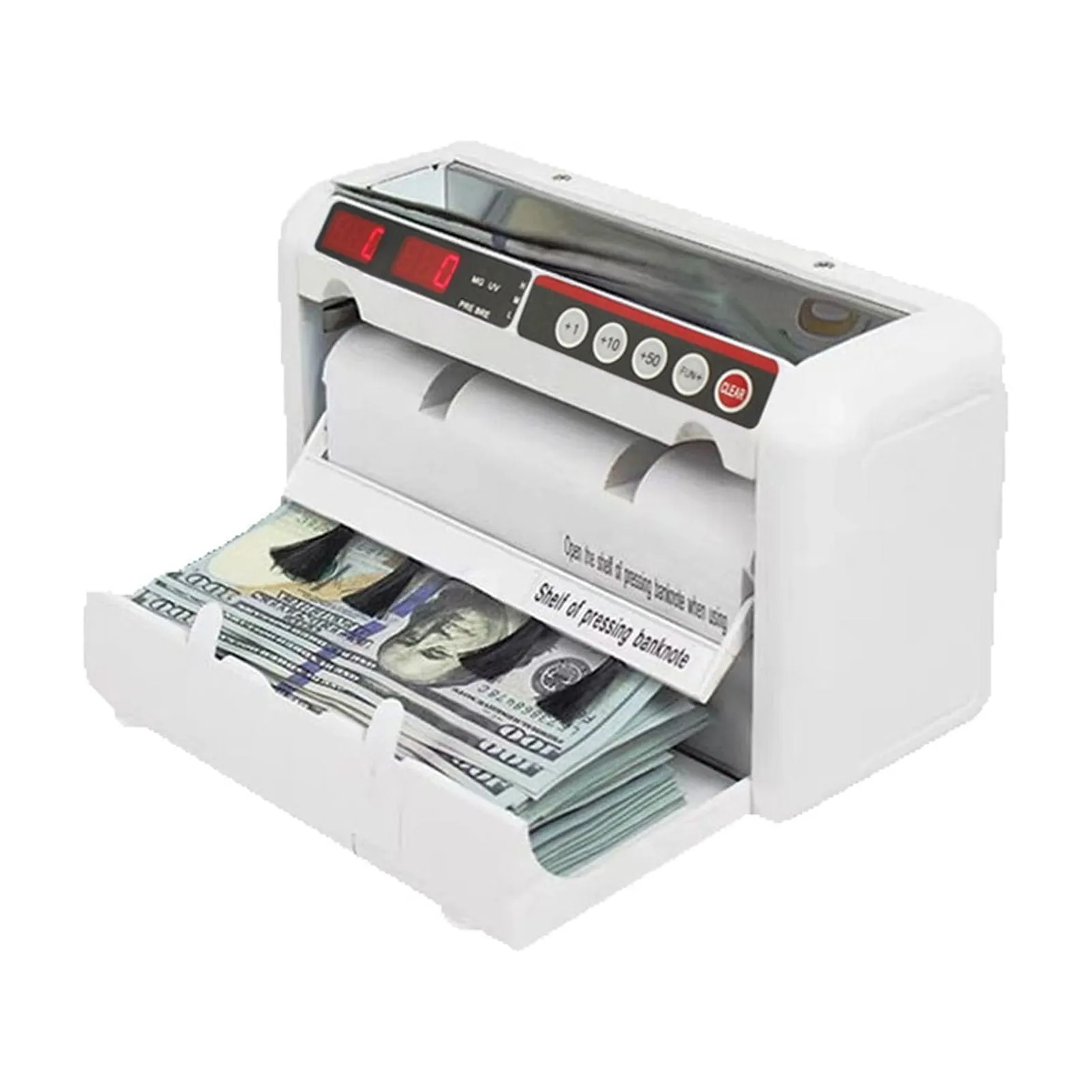 Money Counter Machine, Value Counting, Bill Counter With 3+3 BIT LED Display Money Count Machine For DOLLAR, EURO,CURREN