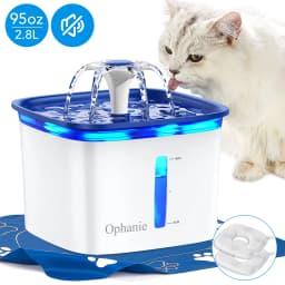 Ophanie 95OZ28L Pet Fountain with Anti Slip Mat - Thumbnail 1