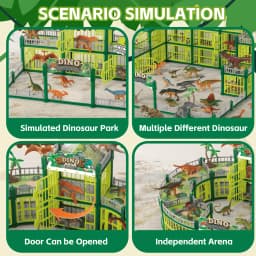 Linxuxie 215PCS Dinosaur House Play Set Dinosaur - Thumbnail 3