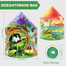 Nicecastle Dinosaur Kids Tent Play Tent Boys Girls - Thumbnail 6