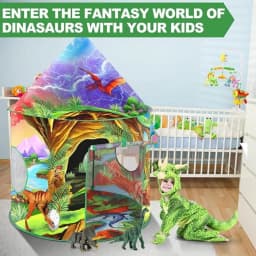 Nicecastle Dinosaur Kids Tent Play Tent Boys Girls - Thumbnail 2