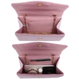 Chain Clutch Purse Glitter Frosted Evening Bag - Thumbnail 2