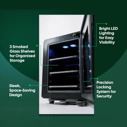 Essential Cooler Mini Fridge with Temp and - Thumbnail 2