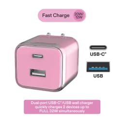 Onn 32W Dual Port USB C and USB a Wall Charger - Thumbnail 2