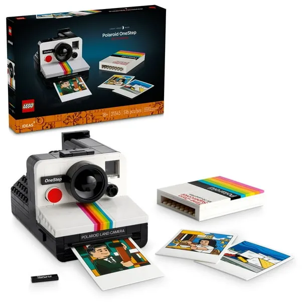 LEGO Ideas Polaroid OneStep SX-70 Camera Building Set - Collectible Display Model of Polaroid Camera - Gift