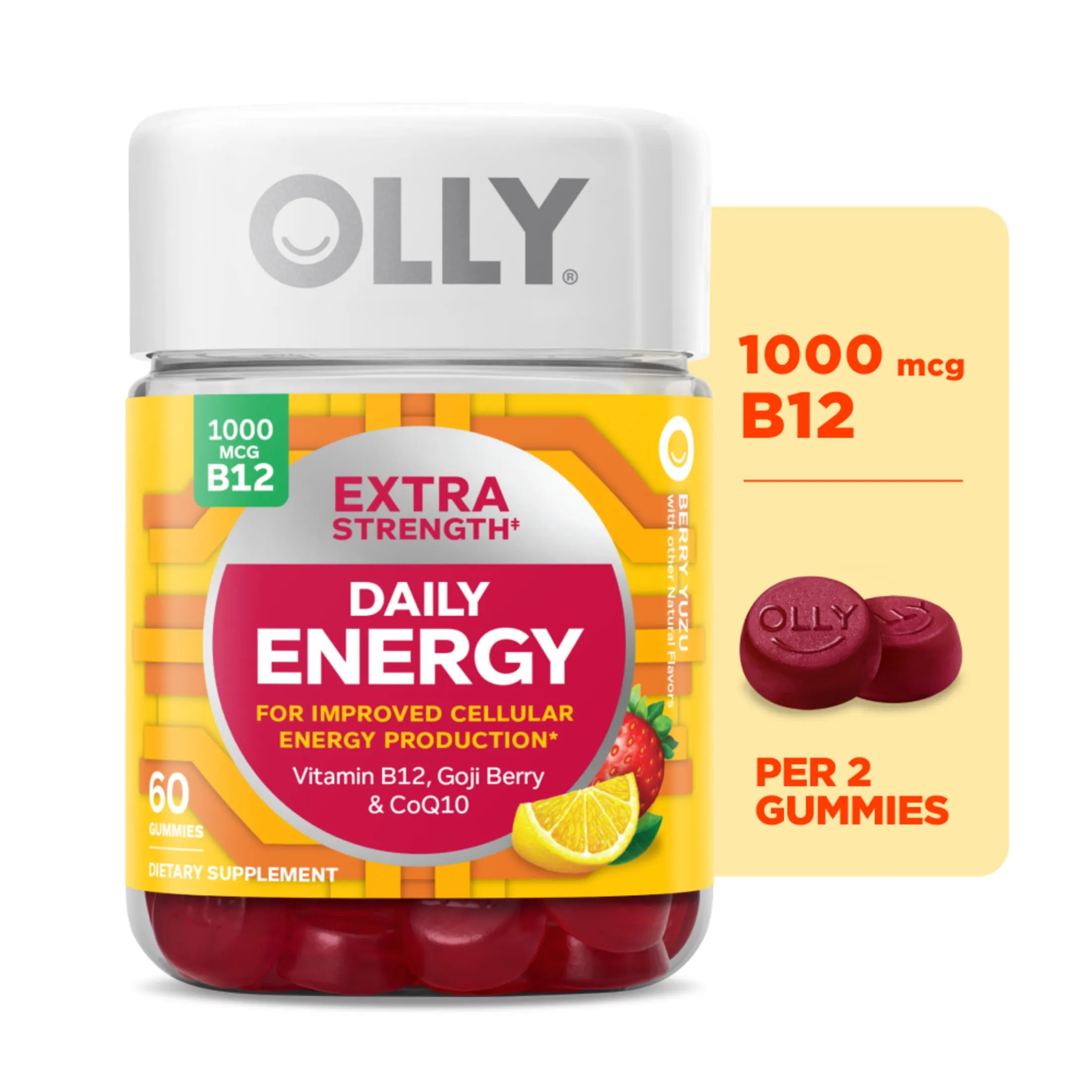 Olly Extra Strength Daily Energy Gummy Supplement