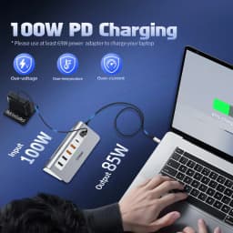 USB C Hub 10GBPS 9 in 1 USB 32 Hub with 4K60HZ - Thumbnail 8