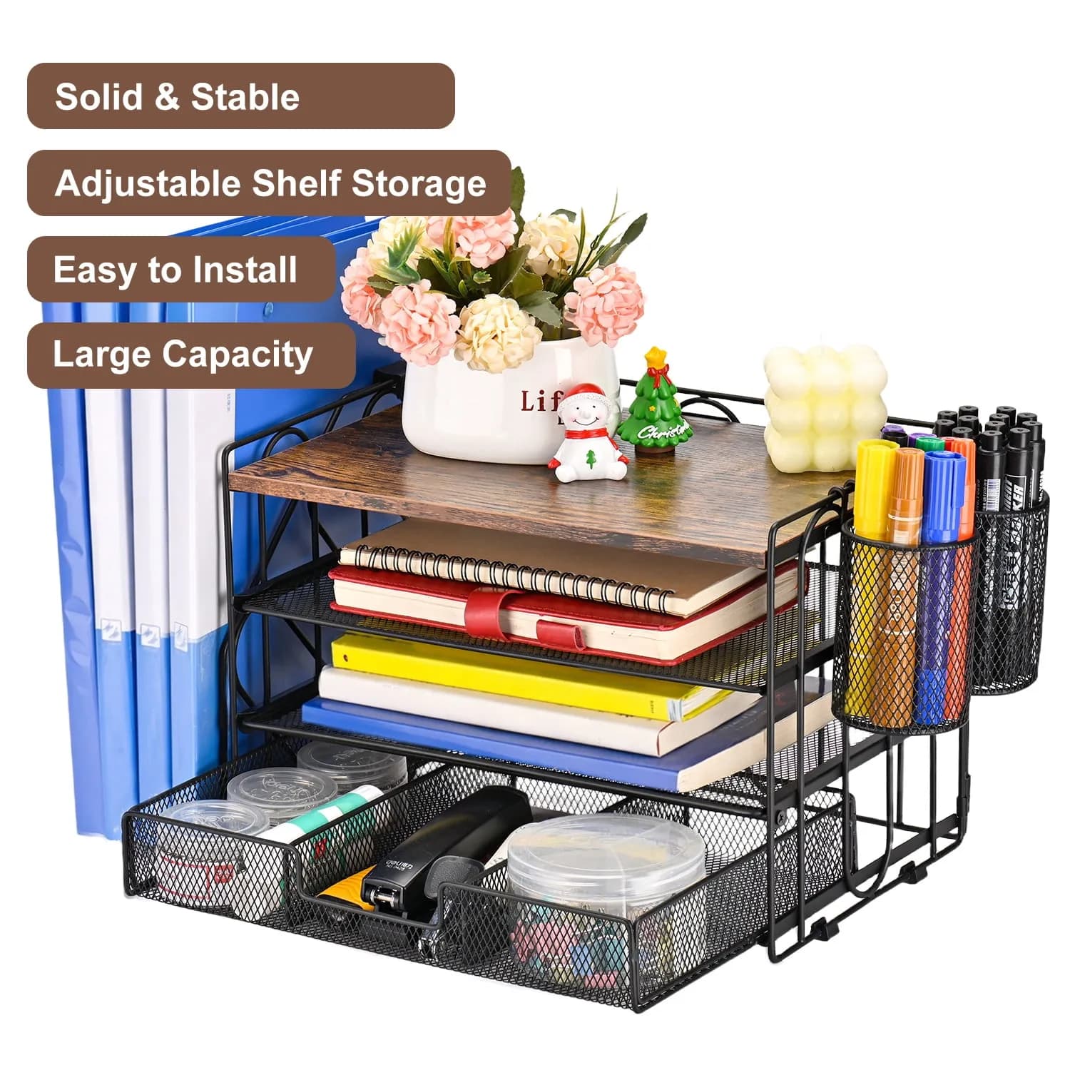 All in One Desktop Organizer Set 4 Tier Desk