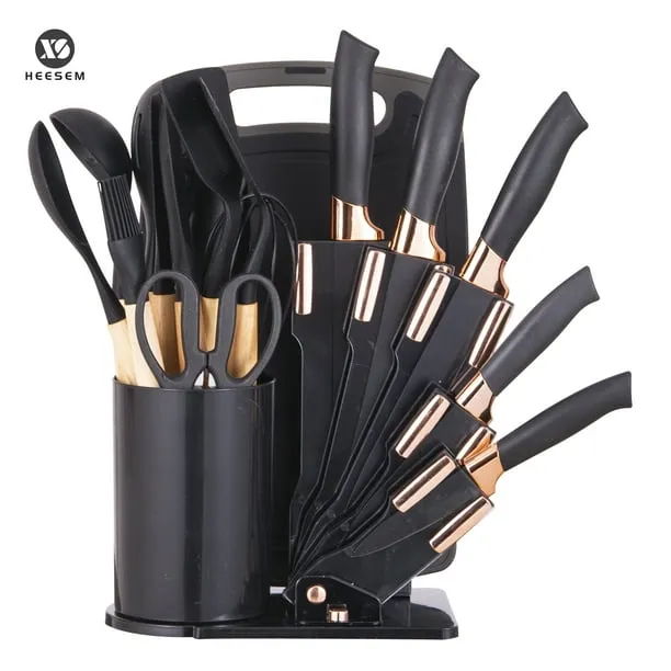 Heesem 19 Piece Silicone Kitchen Utensil and Knife