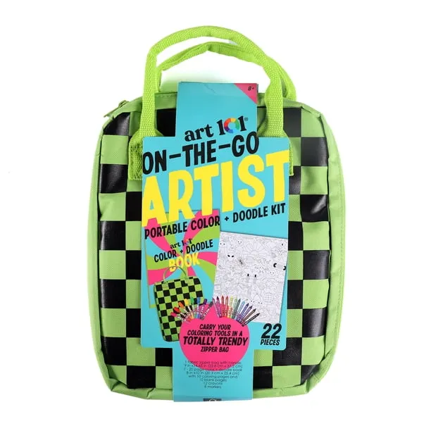Art 101 On-the-Go Artist Coloring Set in Organizer Bag for Children