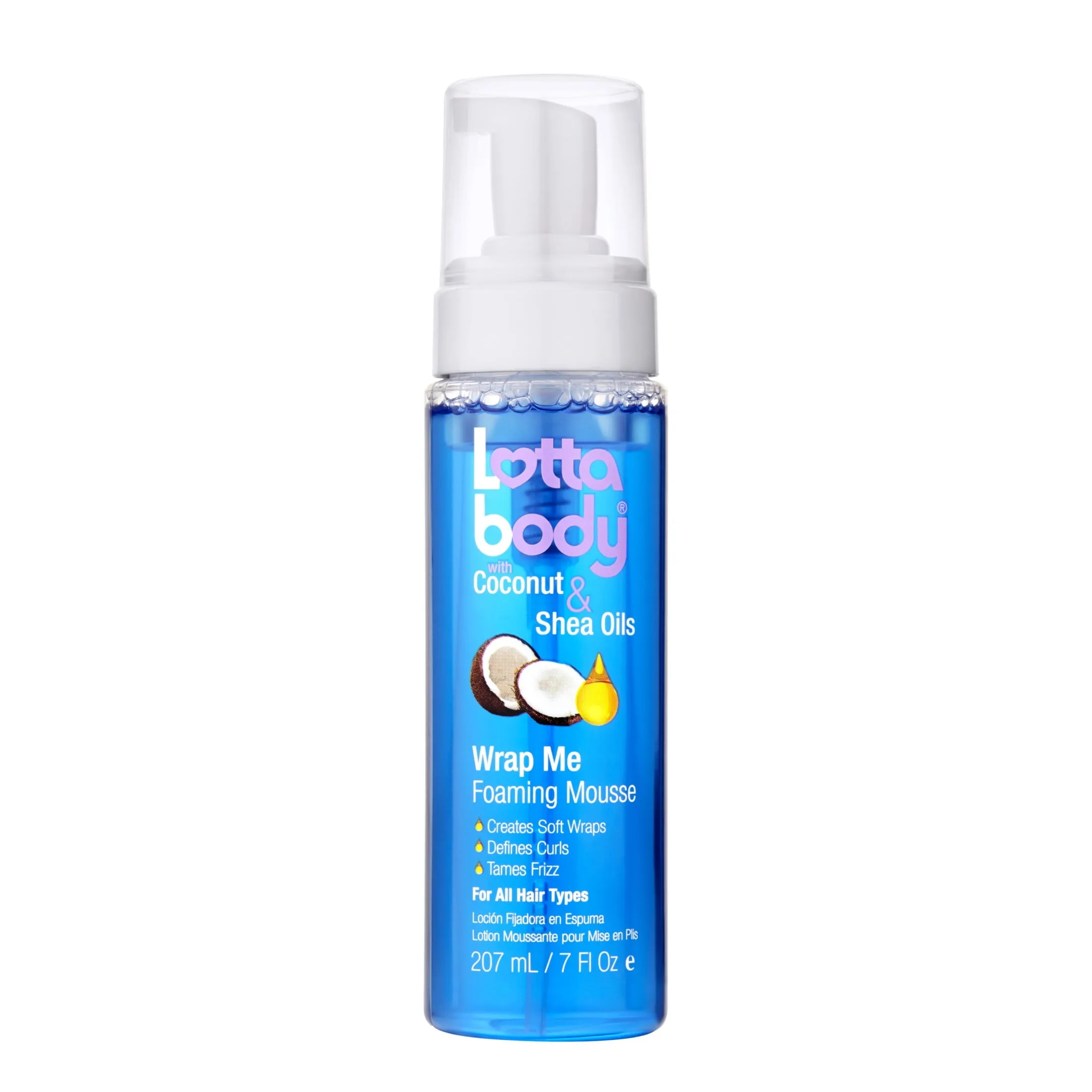 Lottabody Wrap Me Foaming Curl Mousse with Coconut and Shea Oil, 7 fl oz