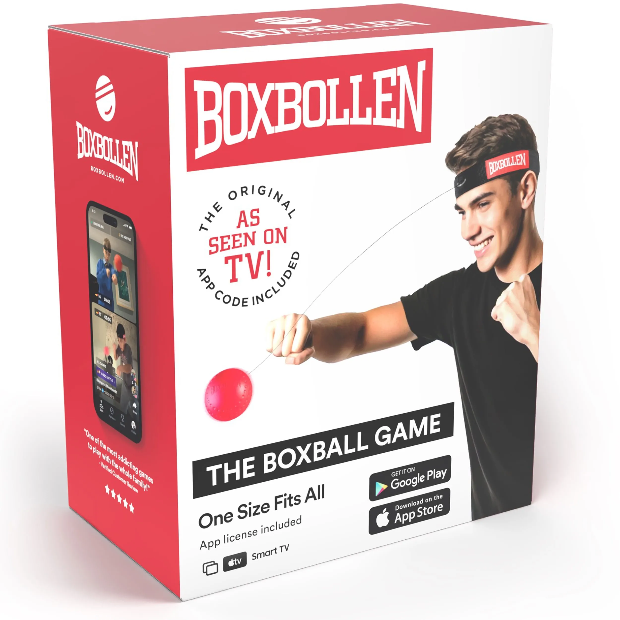Boxbollen Original with App, Used by Celebrities - MMA Gear Boxing Ball - Reflex Ball with Adjustable Strap - Interactiv