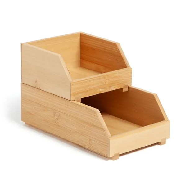 U Brands Zen Stacking Bins Set of 2 45 X 77 X 5