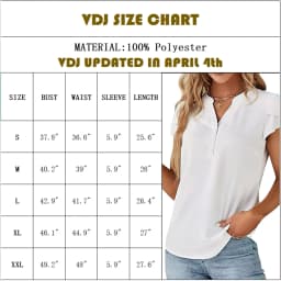 Vdj Women Dressy Tops Summer Petal Short Sleeve V - Thumbnail 2