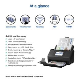 Epson Workforce Es 580W Sheetfed Scanner 1200 Dpi - Thumbnail 2