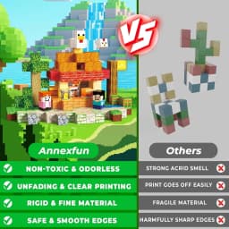 Annexfun 200PCS Magnetic Blocks with Light Up - Thumbnail 4