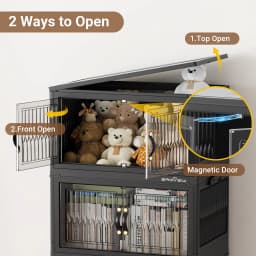Broview 240QT Stackable Storage Bins with Lid - Thumbnail 4