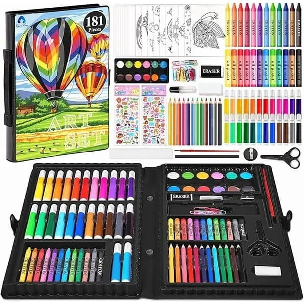 Art Kit, Vigorfun 181 Piece Drawing Painting Art Supplies for Kids Girls Boys Teens, Gifts Art Set Case Includes Oil Pas