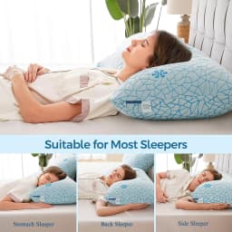Emonia Cooling Memory Foam Queen Pillows Set of - Thumbnail 6