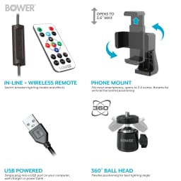 Bower 12 Foldable Ring Light with Adjustable Stand - Thumbnail 7