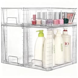 Sindcom Stackable Storage Drawers Set of 4CLEAR - Thumbnail 1